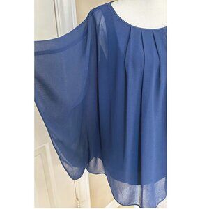 Max Studio Double Layer Sheer Blouse size M